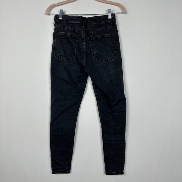 2/$30 Topshop Jamie Jeans High Rise Ankle-zip Skinny Washed Black 28 #9369 - Picture 5 of 10